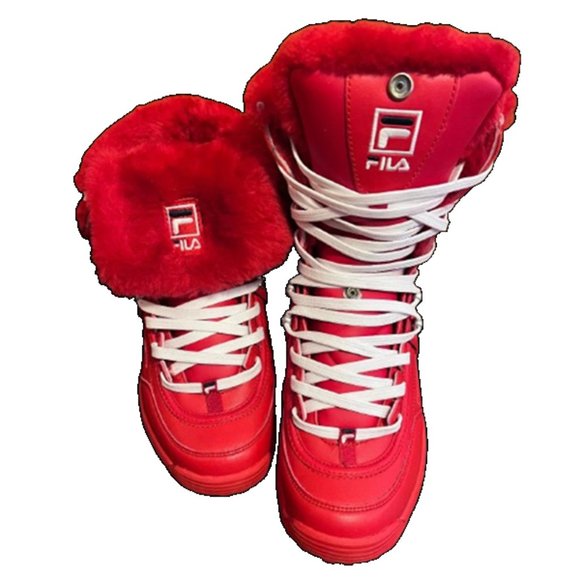 Fila Disruptor Red Leather Boot - Picture 3 of 8